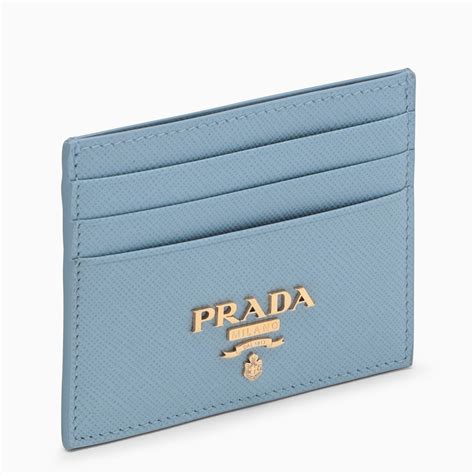 prada blue card holder